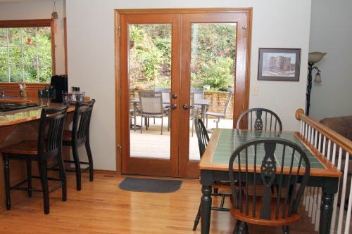 Lower level fireplace